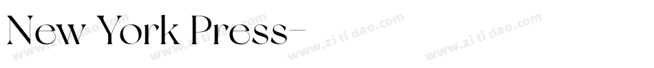 New York Press字体转换